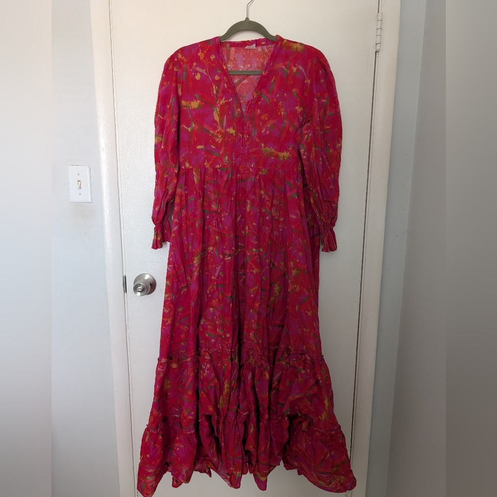 Pink Tiered Maxi Dress